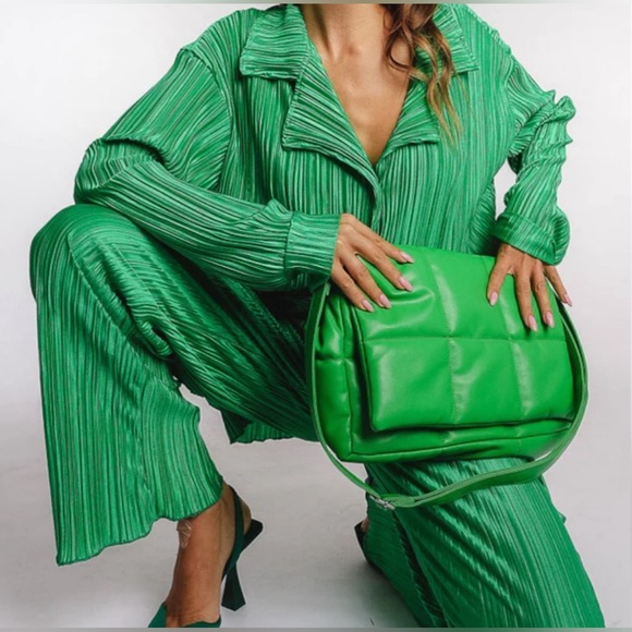 Silk and Salt Plisse Set NWOT - Picture 2 of 4